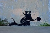 BANKSY Digging Rat Canvas Print