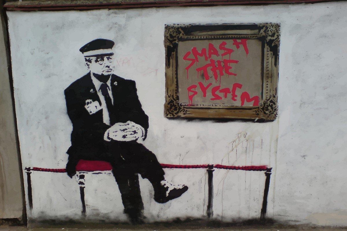 BANKSY Smash the System Canvas Print