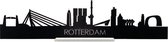 Standing Skyline Rotterdam Zwart hout - 60 cm - Woondecoratie design - Decoratie om neer te zetten en om op te hangen - Meer steden beschikbaar - Cadeau voor hem - Cadeau voor haar - Jubileum - Verjaardag - Housewarming - Interieur - WoodWideCities