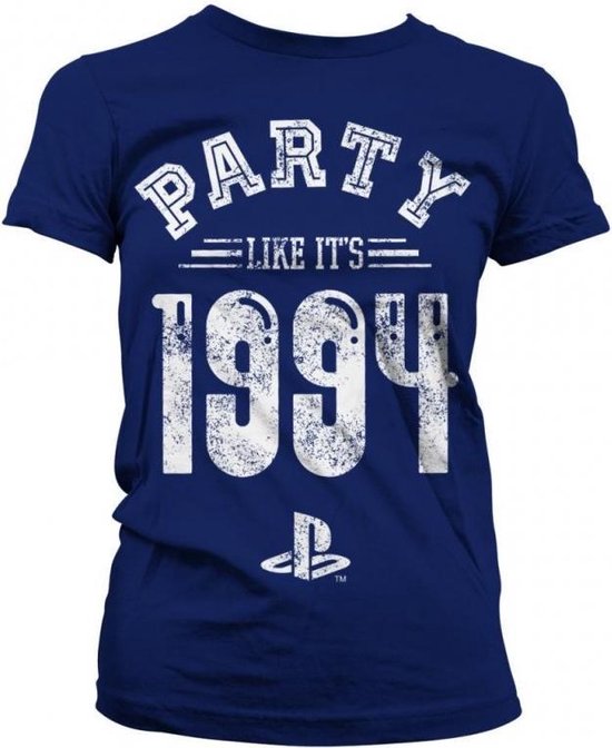 PLAYSTATION - T-Shirt Party Like It's 1994 - GIRL Navy (XL)