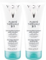 Vichy  Pureté Thermale 3-in-1 Reinigingslotion - 2 x 200 ml - Make-up Verwijdering