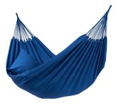 Hangmat Tweepersoons 'Organic' Blue (Blauw) | Bijpasende opbergtas | 180 KG | Handgemaakt in Brazilië | 1% For The Planet | Tropilex