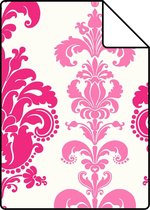 Proefstaal ESTAhome behang barokprint roze - 115730 - 26,5 x 21 cm