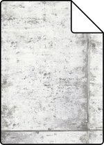 Proefstaal ESTAhome behang zinken platen licht warm grijs - 138877 - 26,5 x 21 cm