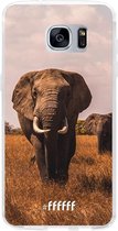 Samsung Galaxy S7 Edge Hoesje Transparant TPU Case - Elephants #ffffff