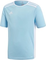 adidas Entrada 18 Sportshirt - Maat 116  - Unisex - lichtblauw,wit