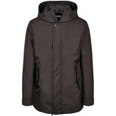 Urban Classics tussenjas hooded long jacket Zwart-m