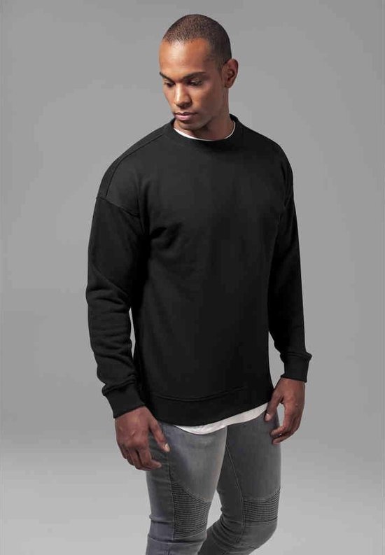 Urban Classics - Basic Crew Sweater/trui - 5XL - Zwart
