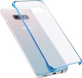 Ultradunne transparante beplating PC Protestive Back Case voor Galaxy S10e (blauw)
