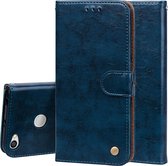 Voor Geschikt voor Xiaomi Redmi Note 5A Pro / Prime Business Style Oil Wax Texture Horizontal Flip Leather Case met houder & kaartsleuven & Wallet & Lanyard (blauw)