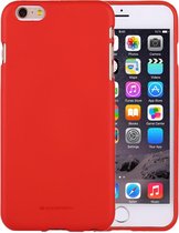 GOOSPERY SOFT FEELING voor iPhone 6 & 6s Liquid State TPU Drop-proof Soft Protective Back Cover Case (Rood)