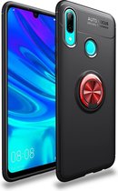 lenuo Shockproof TPU Case voor Huawei P Smart (2019), met Onzichtbare Houder (Zwart Rood)