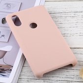 Effen kleur Vloeibare siliconen valbestendige beschermhoes voor Xiaomi Mi Mix 2S (roze)