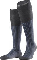 FALKE Shadow Kniehoge Sokken versterkt met motief patroon ademend lang kleurrijk hoog en warm geribbeld gestreept Katoen Grijs Heren sokken - Maat 43-44