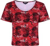 Banned Crop top -M- MAD DAME Rood