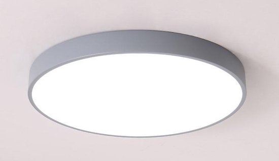 kaart Uitwerpselen Uitgaan van LED Plafondlamp Modern Grijs Metaal 50 cm met ingebouwde LED - Valott Hella  Plafonnière | bol.com