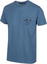 Regatta T-shirt Cline Iv Graphic Heren Katoen Jeansblauw Maat Xl