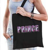 Prince fun tekst cadeau tas zwart dames- kado tas / tasje / shopper