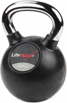 Lifemaxx® Rubberen kettlebell chroom 20kg