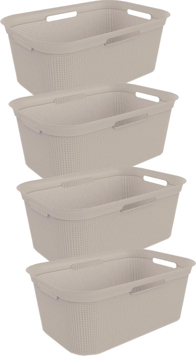 Rotho Flexibele Wasmand Brisen 41 L Cappuccino 4 Stuks