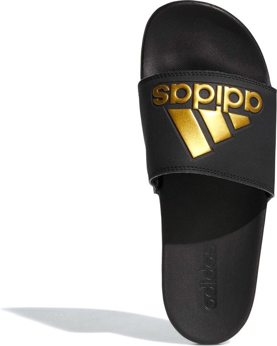 Adidas Performance Adilette Comfort badslippers zwart/goud - Schoenen.nl