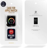 Hoesje Geschikt voor Apple Watch Series 4/5 - 40mm  - TPU Cover - Zwart / Transparant (2-Pack)