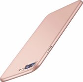Ultra thin geschikt voor Apple iPhone 8 Plus / 7 Plus case - roze met Privacy Glas