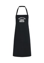 Keukenschort World's best Chef & Dad - One Size - Zwart - vaderdag cadeau - papa cadeau - cadeau voor hem - cadeau voor vader - keukenschort met tekst