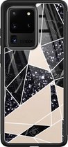 Samsung S20 Ultra hoesje glass - Abstract painted | Samsung Galaxy S20 Ultra  case | Hardcase backcover zwart