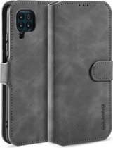 Voor Huawei P40 Lite / Nova 6 SE DG.MING Retro Oil Side Horizontal Flip Case met houder & kaartsleuven & portemonnee (grijs)