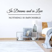 Muursticker Nothing Is Impossible -  Rood -  80 x 22 cm  -  engelse teksten  slaapkamer  alle - Muursticker4Sale