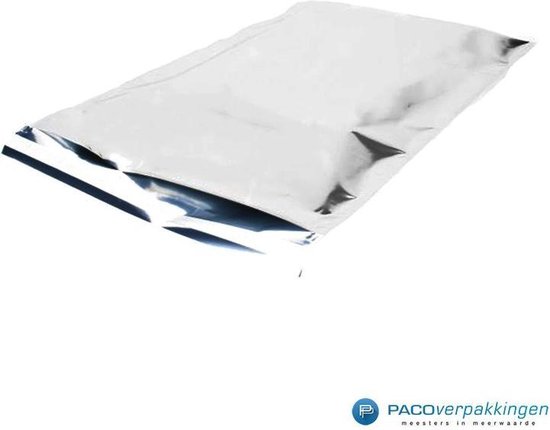 Verzendzakken - A3 - Zilver Glans - Luxe - 35x48+4 cm - Pak a 50 stuks