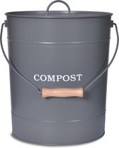 Compostemmer 10 liter zwart-grijs