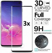 4mobilez set 3x screenprotectors samsung S10e - 5D edge to edge