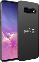 iMoshion Design voor de Samsung Galaxy S10 hoesje - Fuck Off - Zwart