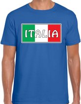 Italie / Italia landen t-shirt blauw heren - Italie landen shirt / kleding - EK / WK / Olympische spelen outfit S