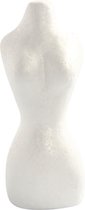 Creotime Styropor-model Torso 18 Cm Wit Per Stuk