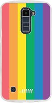 LG K10 (2016) Hoesje Transparant TPU Case - #LGBT #ffffff