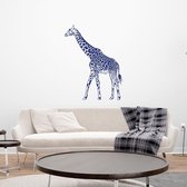 Muursticker Giraffe -  Donkerblauw -  46 x 60 cm  -  slaapkamer  woonkamer  dieren - Muursticker4Sale