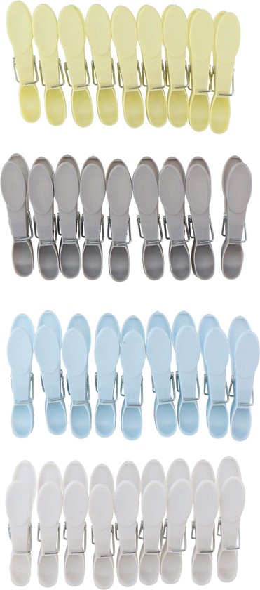 Lot De 48 Pinces à Linge Colorées Avec Panier - Résistantes Au Vent, Ressort Inox, Plastique PP