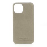 Pierre Cardin iPhone 11 Back Cover Hoesje - Grijs Leer - Bescherming van Telefoon