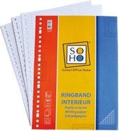 Soho Ringbandpapier Ruit 5x5 Mm 23-rings A4 Papier Wit 100 Stuks