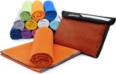 Microvezel handdoek, voor sauna, fitness en sport - strandhanddoek, sporthanddoek - 200x90cm - Oranje