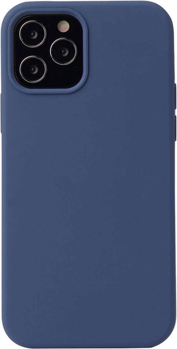 iPhone 14 Hoesje - Liquid Case Siliconen Cover - Shockproof - Blauw - Provium