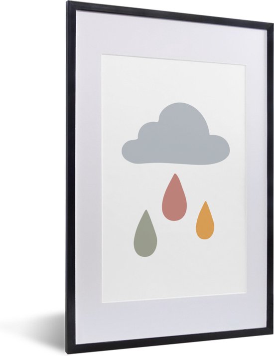 BESPORTBLE Muur Wolk Decor – Wolk Met Regendruppels Als Hangende Wanddecoratie Voor Kinderkamer Of Tent