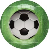 Santex voetbal thema feest wegwerpbordjes - 10x stuks - 23 cm - EK/WK themafeest