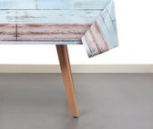 Raved Tafelzeil Steigerhout  140 cm x  180 cm - Blauw - PVC - Afwasbaar