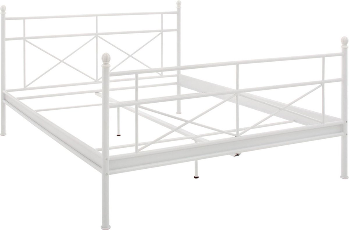 Thora|BedÂ 160x200 cm in White Metal