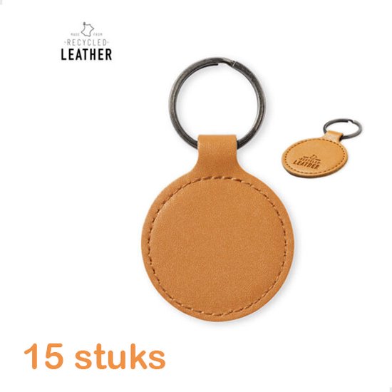 10 Stks Lederen Sleutelhanger Blanks PU Lederen Sleutelhanger Kit met Sleutelhanger Ring, Rechthoekige Laser Graveren Sleutelhanger Lederen Sleutelhangers Houder voor Sleutelhanger Maken Lederen