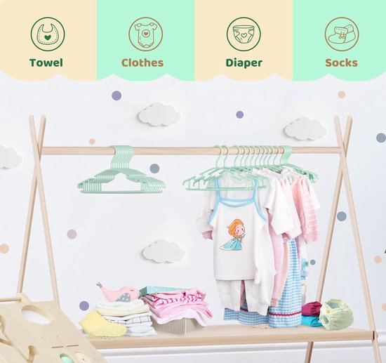 Cintres pour vêtements de bébé, cintres pour enfants, colorés, en  plastique, durables